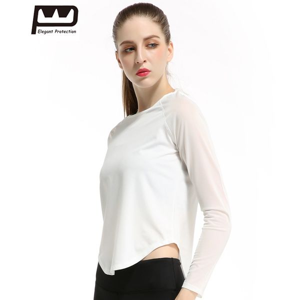 new women's autumn yoga t-shirt chiffon patchwork sports long sleeves see through black white o-neck sportswear 279, White;red
new women's autumn yoga t-shirt chiffon patchwork sports long sleeves see through black white o-neck sportswear 279, White;red