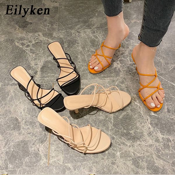 eilyken new brand women slipper quality cross strap casual outdoor ladies thin high heels slides elegant sandal, Black
eilyken new brand women slipper quality cross strap casual outdoor ladies thin high heels slides elegant sandal, Black