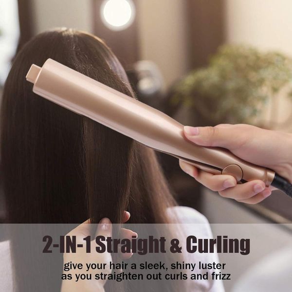 2 in 1 gold hair straightener & curler iron pro professional flat iron 3d concave and convex titanium plate ionic straightener
2 in 1 gold hair straightener & curler iron pro professional flat iron 3d concave and convex titanium plate ionic straightener