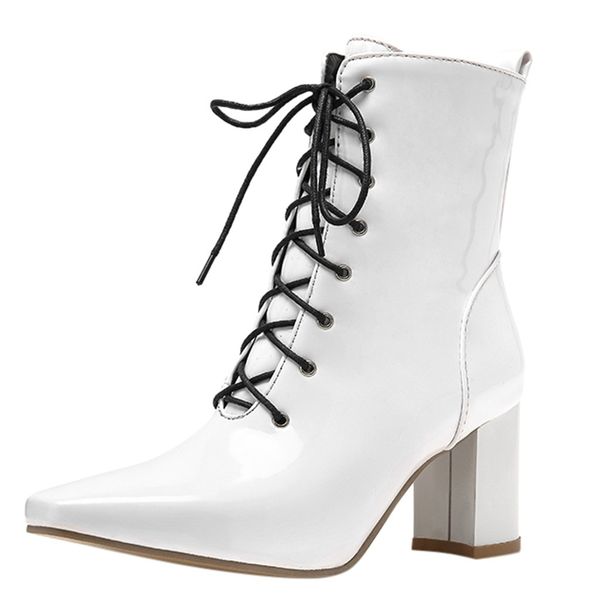 patent leather gladiator high heels boots women pumps genova stiletto booties lady pointed toe strappy lace up pumps shoes, Black
patent leather gladiator high heels boots women pumps genova stiletto booties lady pointed toe strappy lace up pumps shoes, Black