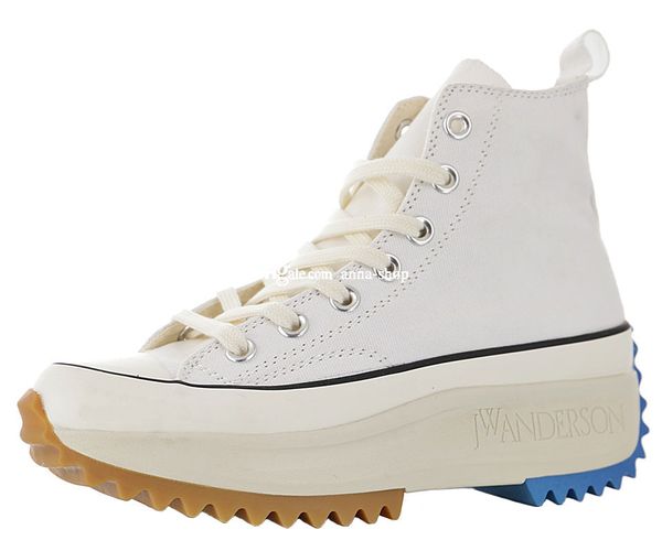 

jw anderson run star hike gum 1970 canvas boot mens 1970s platform shoes sneakers platforms boots womens wedge sneaker men chunky increasing, White;red