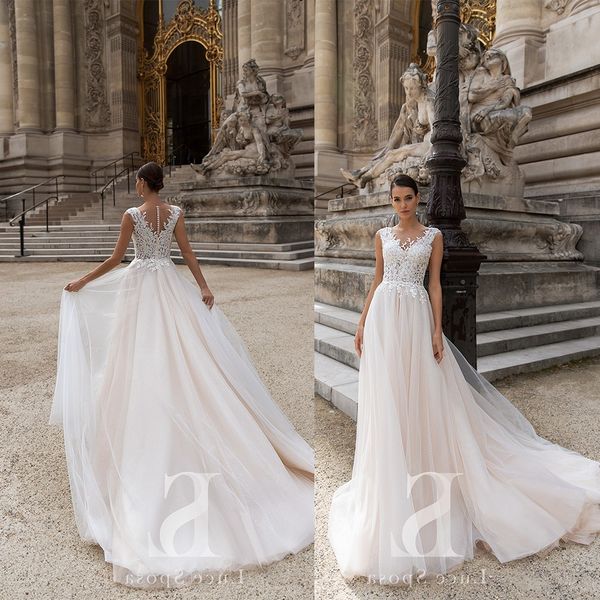 fashion wedding dresses v neck lace appliques bridal gowns sweep train beach wedding dress robes de mariée, White
fashion wedding dresses v neck lace appliques bridal gowns sweep train beach wedding dress robes de mariée, White