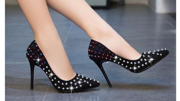 2019 women's shoes in spring and autumn with new style high heel fine heel pointed end suede@2084, Black
2019 women's shoes in spring and autumn with new style high heel fine heel pointed end suede@2084, Black