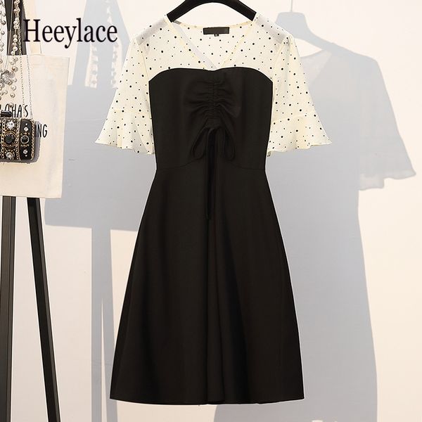 plus size women cute casual derss summer 2020 drawstring v-neck polka dot chiffon short sleeve patchwork a-line dresses, White;black
plus size women cute casual derss summer 2020 drawstring v-neck polka dot chiffon short sleeve patchwork a-line dresses, White;black