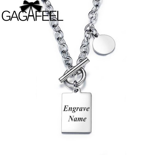 gagafeel customize tag necklace stainless steel square necklace pendant women/men gifts custom name geometric, Silver
gagafeel customize tag necklace stainless steel square necklace pendant women/men gifts custom name geometric, Silver