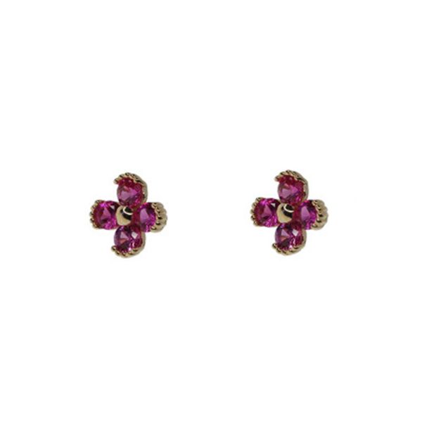 925 silver stud earrings mei red small flower sweet gift set auger women's fashion jewelry, Golden;silver
925 silver stud earrings mei red small flower sweet gift set auger women's fashion jewelry, Golden;silver