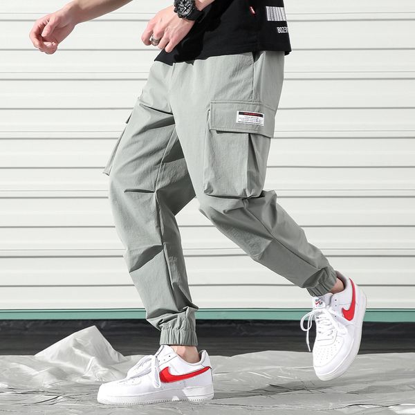 bib overall men's summer thin section 9 pants men's versatile ankle banded pants slim fit casual fashion man network, White;black
bib overall men's summer thin section 9 pants men's versatile ankle banded pants slim fit casual fashion man network, White;black