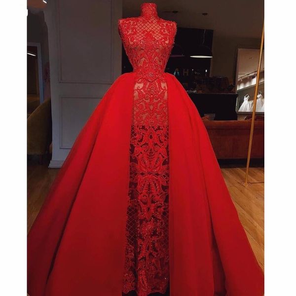 high neck red prom dresses see through lace overskirts evening dress floor length custom made cocktail party dress, Black
high neck red prom dresses see through lace overskirts evening dress floor length custom made cocktail party dress, Black
