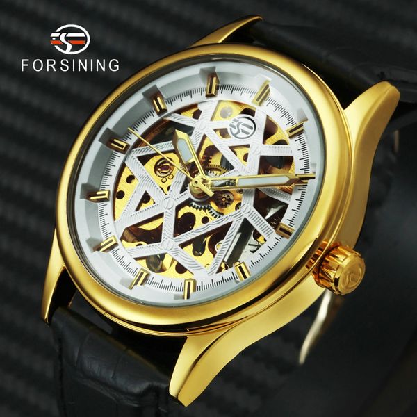 forsining top royal classic mechanical watch men black leather strap golden skeleton chic dial wristwatch for man, Slivery;brown
forsining top royal classic mechanical watch men black leather strap golden skeleton chic dial wristwatch for man, Slivery;brown