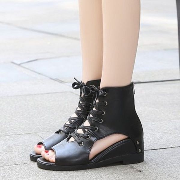 sandals female 2020 summer new fish mouth side air lace female middle heel thick bottom casual hole shoes, Black
sandals female 2020 summer new fish mouth side air lace female middle heel thick bottom casual hole shoes, Black
