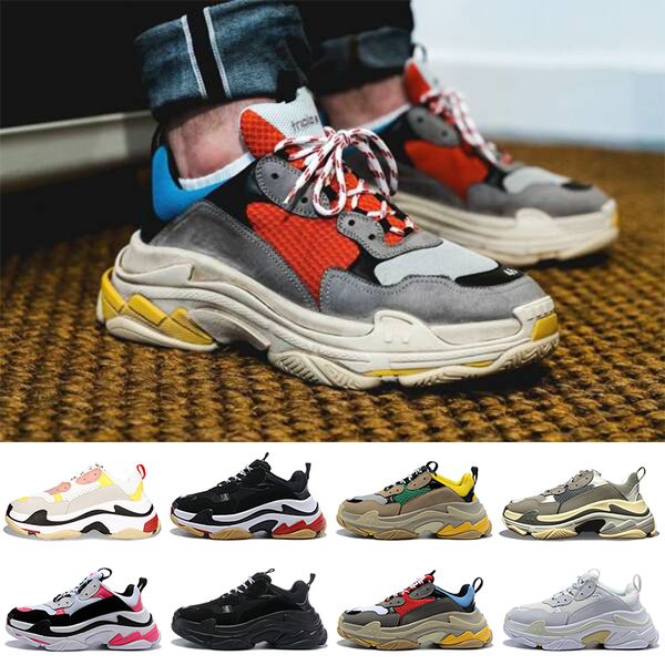 fashion luxury designer women flat casual shoes pairs 17fw triple s release track 3.0 tess gomma maille mens platform triple s sneakers, Black
fashion luxury designer women flat casual shoes pairs 17fw triple s release track 3.0 tess gomma maille mens platform triple s sneakers, Black