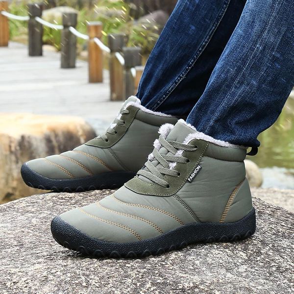winter snow boots men sneakers ankle boots warm plush waterproof rain men shoes snow lace-up solid shoes, Black
winter snow boots men sneakers ankle boots warm plush waterproof rain men shoes snow lace-up solid shoes, Black