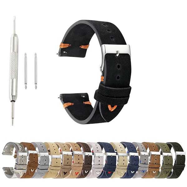 watch bands genuine leather suede watch strap belts 18mm 20mm 22mm black watchband repair tools accessories kzsd03, Black;brown
watch bands genuine leather suede watch strap belts 18mm 20mm 22mm black watchband repair tools accessories kzsd03, Black;brown