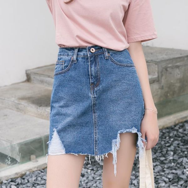 women blue casual a- line mini denim skirt 2020 summer new bodycon hole skirt basic pocket jeans mid waist f48, Black
women blue casual a- line mini denim skirt 2020 summer new bodycon hole skirt basic pocket jeans mid waist f48, Black