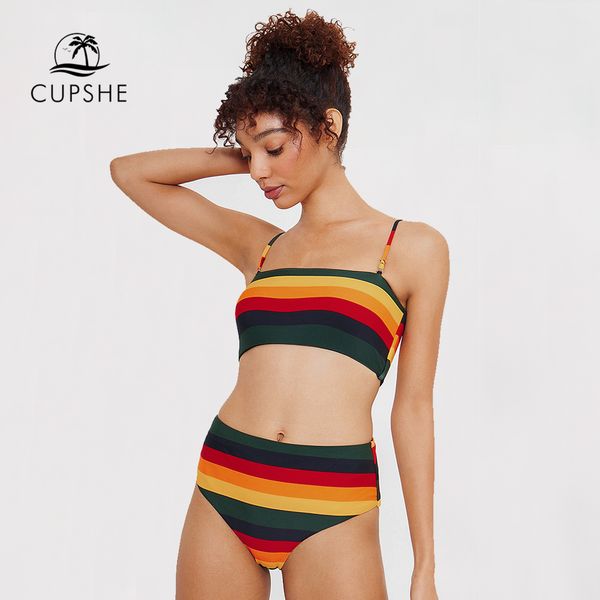 cupshe black and yellow stripe reversible bikini sets women bandeau two pieces swimsuits 2020 girl beach bathing suits, White;black
cupshe black and yellow stripe reversible bikini sets women bandeau two pieces swimsuits 2020 girl beach bathing suits, White;black