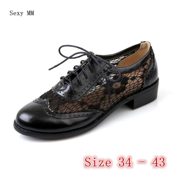 women oxford shoes lace-up career flats oxfords woman brogue flat shoes casual loafers plus size 34 - 40 41 42 43 high quality, Black
women oxford shoes lace-up career flats oxfords woman brogue flat shoes casual loafers plus size 34 - 40 41 42 43 high quality, Black