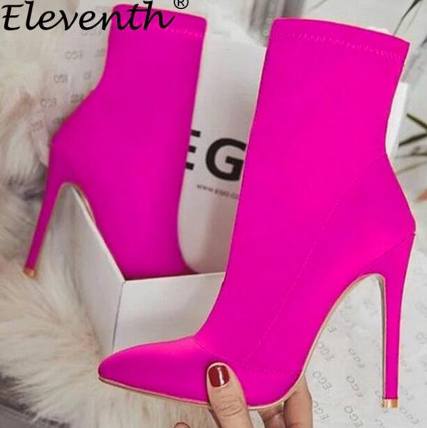 womens knit stretch stiletto sock boots high heels pointed toe shoes neon knitted ankle booties woman boots mixed color, Black
womens knit stretch stiletto sock boots high heels pointed toe shoes neon knitted ankle booties woman boots mixed color, Black