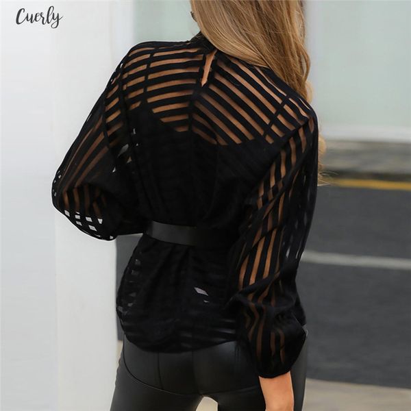 2020 new polyester arrival women gauze mesh net blouse sheer long sleeve ladies shirt black front hollow black striped blouse shirt, White
2020 new polyester arrival women gauze mesh net blouse sheer long sleeve ladies shirt black front hollow black striped blouse shirt, White