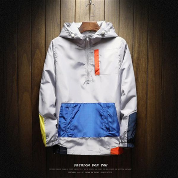 fashion new casual men's jackets waterproof spring hooded coats outerwear steetwear plus size 5xl giacca uomo autumn jackets, Black 
fashion new casual men's jackets waterproof spring hooded coats outerwear steetwear plus size 5xl giacca uomo autumn jackets, Black