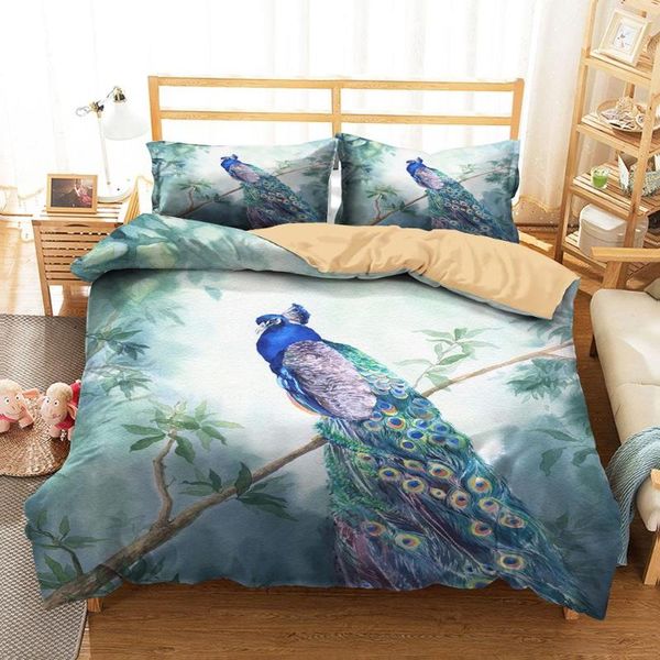 bed cover 3d home textile blue peacocks printed bedding clothes with pillowcases king single size
bed cover 3d home textile blue peacocks printed bedding clothes with pillowcases king single size