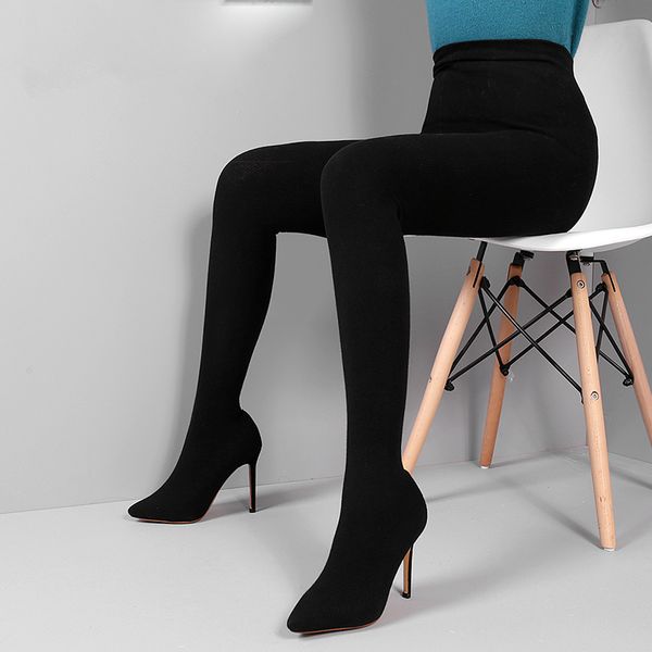 female fashion leggings boots stretch trousers women shoes stiletto heel sock boots two in one pants boots, Black
female fashion leggings boots stretch trousers women shoes stiletto heel sock boots two in one pants boots, Black