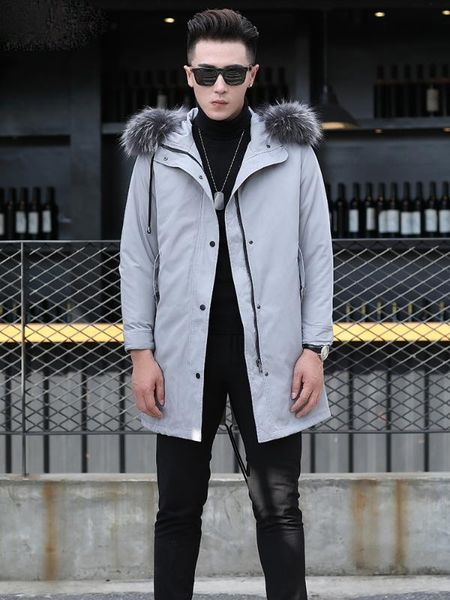 jacket men natural fur coat real racoon fur collar parka wool liner jacket long overcoat axhpkf1802-1805-y kj831, Black
jacket men natural fur coat real racoon fur collar parka wool liner jacket long overcoat axhpkf1802-1805-y kj831, Black