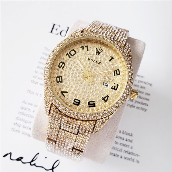 relogio masculino diamond mens watches fashion black dial calendar gold bracelet folding clasp master male 2020 3a gifts couples wristwatch, Slivery;brown
relogio masculino diamond mens watches fashion black dial calendar gold bracelet folding clasp master male 2020 3a gifts couples wristwatch, Slivery;brown