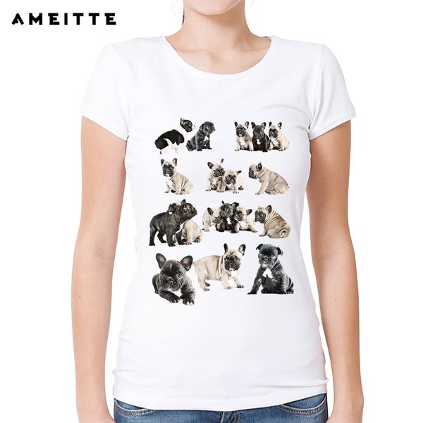 2019 new cute french bulldogs print t-shirt summer fashion women t shirt lovely animal party design female tees girl casual, White
2019 new cute french bulldogs print t-shirt summer fashion women t shirt lovely animal party design female tees girl casual, White