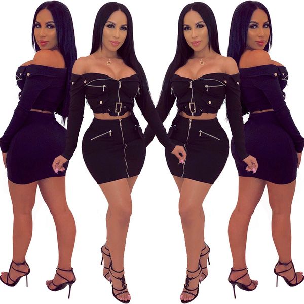 women's fashion long-sleeved casual two-piece suit skirt women two piece dress women's suits nightclub suits, White
women's fashion long-sleeved casual two-piece suit skirt women two piece dress women's suits nightclub suits, White