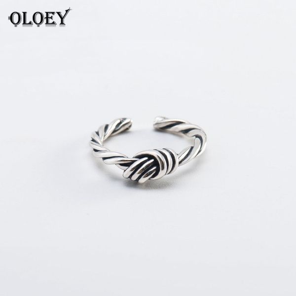 oloey 100% pure 925 sterling silver open ring for women ladies korea vintage twisted knot bague fine party jewelry gifts ymr923, Golden;silver
oloey 100% pure 925 sterling silver open ring for women ladies korea vintage twisted knot bague fine party jewelry gifts ymr923, Golden;silver