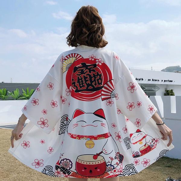 cute japanese lucky cat print kimono cardigan female loose shirt beach casual coat women kimonos summer blouse, White
cute japanese lucky cat print kimono cardigan female loose shirt beach casual coat women kimonos summer blouse, White