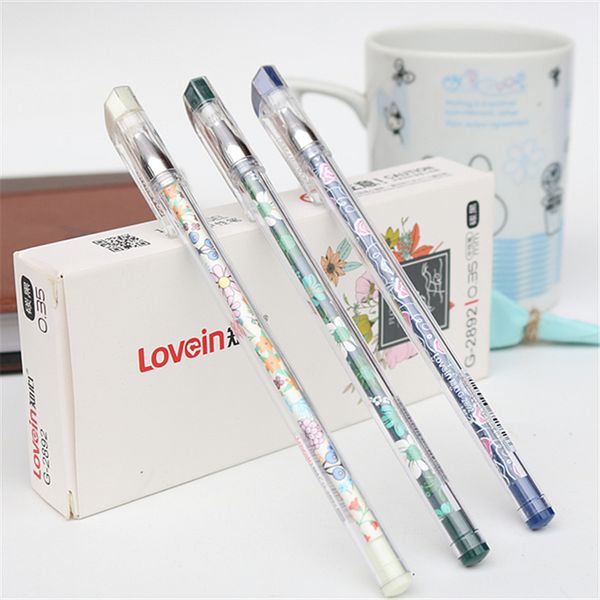 3pcs plastic gel pen cute flower pen body 0.35mm refill ink color black or blue good writing office supplies
3pcs plastic gel pen cute flower pen body 0.35mm refill ink color black or blue good writing office supplies