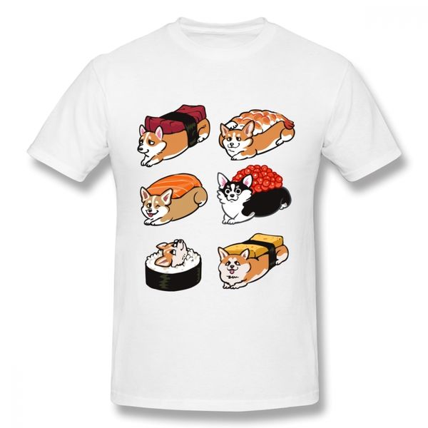 round collar 3d print sushi corgi tee male t shirt homme t shirt plus size new arrival tees, White;black
round collar 3d print sushi corgi tee male t shirt homme t shirt plus size new arrival tees, White;black