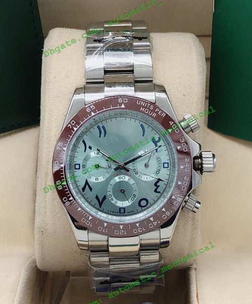 luxury watch mens ceramic bezel automatic movement 40mm ice blue arabic rare dial no chronograph fashion men's watches wristwatch, Slivery;brown
luxury watch mens ceramic bezel automatic movement 40mm ice blue arabic rare dial no chronograph fashion men's watches wristwatch, Slivery;brown