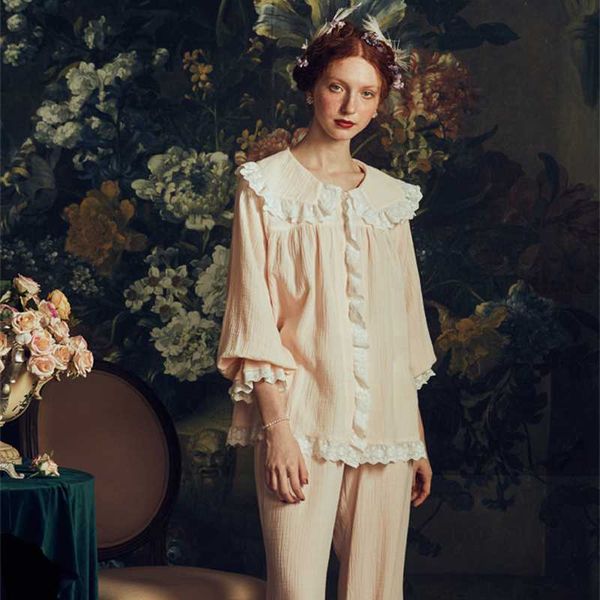 cotton pajamas spring pajama set ladies sleepwear for women 2019 elegant pajamas femmes comfortable and soft, Blue;gray
cotton pajamas spring pajama set ladies sleepwear for women 2019 elegant pajamas femmes comfortable and soft, Blue;gray