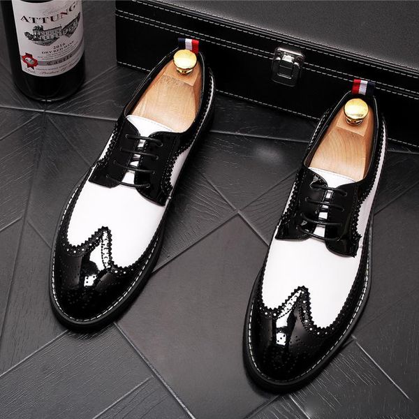 new vintage men luxury designer gentleman brogue black with white colors oxfords dress shoes male wedding prom formal shoes v7
new vintage men luxury designer gentleman brogue black with white colors oxfords dress shoes male wedding prom formal shoes v7