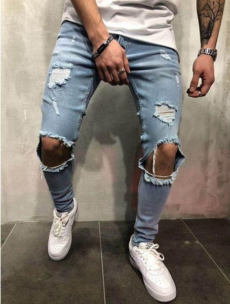 fashion men's jeans hip-hop rock jeans with holes motorcycle hand slim zipper jeans pants set s-3xl, Blue
fashion men's jeans hip-hop rock jeans with holes motorcycle hand slim zipper jeans pants set s-3xl, Blue
