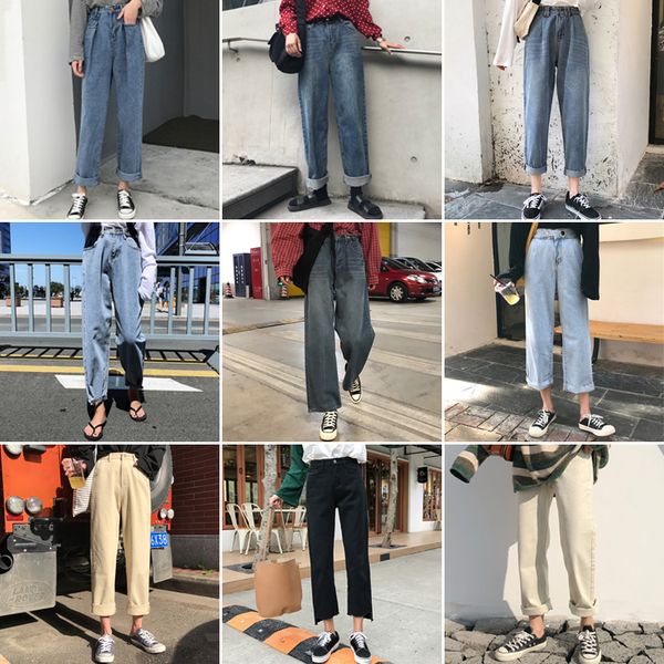 jeans woman high waist 2019 new korean retro pockets female jean loose women trousers ripped all-match chic denim casual fashion, Blue
jeans woman high waist 2019 new korean retro pockets female jean loose women trousers ripped all-match chic denim casual fashion, Blue