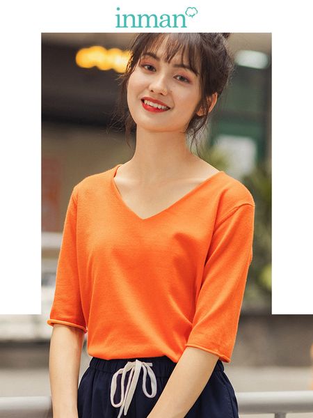 inman 2019 autumn new arrival solid v-neck short sleeve minimalism all matched elegant intellect women sweater, White;black
inman 2019 autumn new arrival solid v-neck short sleeve minimalism all matched elegant intellect women sweater, White;black