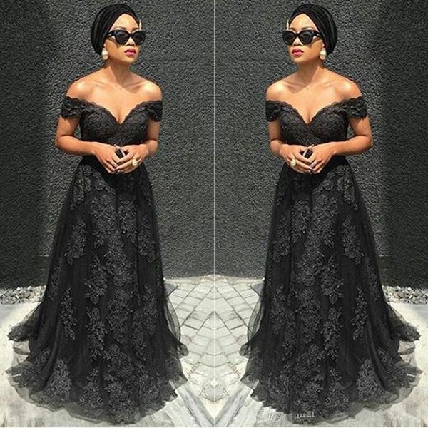 arabic evening gowns vestidos longos para formatura 2019 off the shoulders black long evening prom dresses with lace appliques, Black;red
arabic evening gowns vestidos longos para formatura 2019 off the shoulders black long evening prom dresses with lace appliques, Black;red
