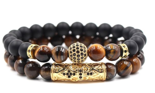 8mm 2pcs/set vg53 elastic adjusted nature tigereye bead frosted agate onyx micro pave cz zircon cubic zirconia charm bracelet, Black
8mm 2pcs/set vg53 elastic adjusted nature tigereye bead frosted agate onyx micro pave cz zircon cubic zirconia charm bracelet, Black