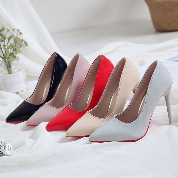 new korean version of the small fresh shallow mouth 10cm high heels wild pointed nude stiletto high heel shoes, Black
new korean version of the small fresh shallow mouth 10cm high heels wild pointed nude stiletto high heel shoes, Black