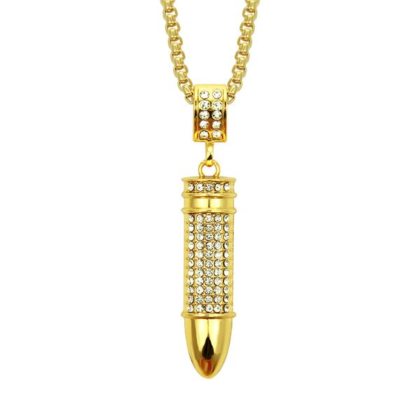 2020 designer necklace new fashion diamond pendant hip hop bullet pendant necklace clavicle european and american tide
2020 designer necklace new fashion diamond pendant hip hop bullet pendant necklace clavicle european and american tide