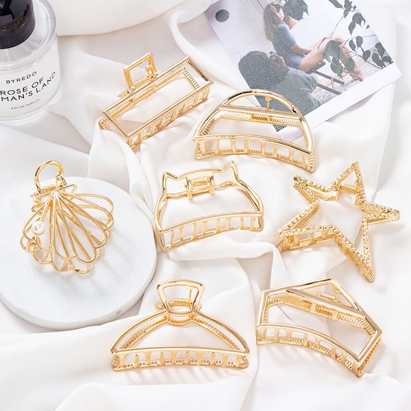 2018 new fashion women gold geometric simple alloy hollow hair clips hairpin headband hair holder claw vintage hair accessories, Black;brown
2018 new fashion women gold geometric simple alloy hollow hair clips hairpin headband hair holder claw vintage hair accessories, Black;brown