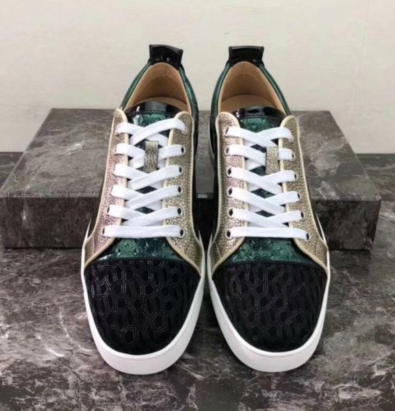 2019 brand designer luxury mens red bottoms shoes studded low flats casual sneakers for men wedding party dress leather size :35-47l14, Black
2019 brand designer luxury mens red bottoms shoes studded low flats casual sneakers for men wedding party dress leather size :35-47l14, Black