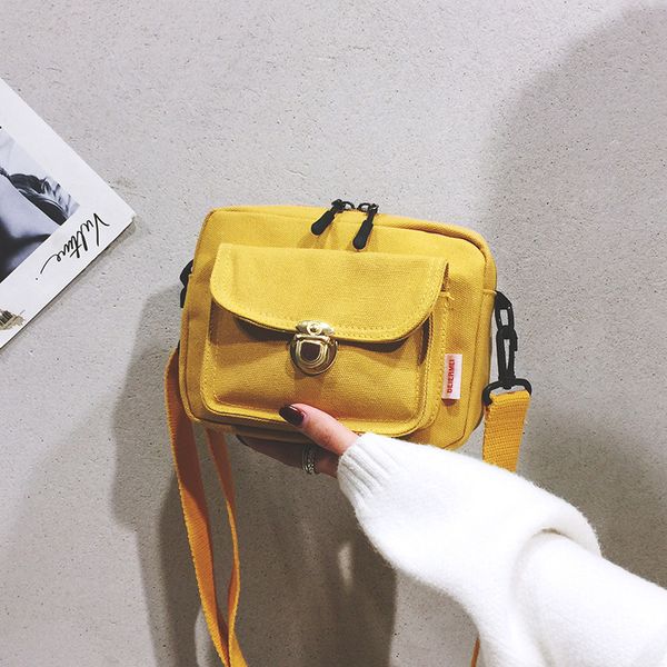 2020 japan style canvas fashion crossbody messenger bag for women crazy bundy party female flap metal lock shoulder bags jd02191