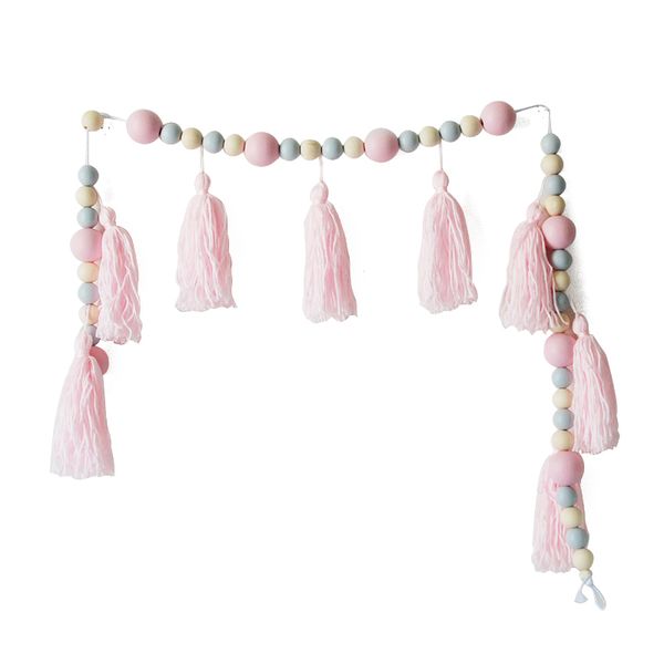 nordic style wooden beads tassels hanging decorative children's room decoration pendant-pink
nordic style wooden beads tassels hanging decorative children's room decoration pendant-pink