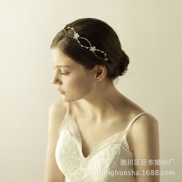le liin rhinestone bride headband wedding hair accessories bridal headdress wedding hair vine, Golden;white
le liin rhinestone bride headband wedding hair accessories bridal headdress wedding hair vine, Golden;white