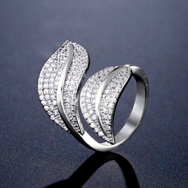fashion simple cubic zirconia leaf open adjustable ring for women, Slivery;golden
fashion simple cubic zirconia leaf open adjustable ring for women, Slivery;golden