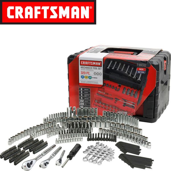 Craft man 320 piece mechanic 039 tool et with 3 drawer ca e box 311 254 230